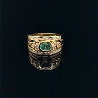 Anello Cianfrone Gioielli Donna Vintage in Oro Smeraldo 0.50 Ct ANOR-137-198 - ANOR-137-198